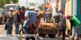 Calles nuevas en el barrio Hugo Chávez de Managua