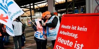 Exigiendo mejores salarios trabajadores el sector transporte inicia huelga en Alemania