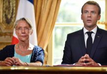 Foto: Primera ministra de Francia, Borne, junto a Macron / GETTY