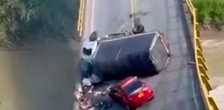 ¡Impresionante! Colapsó un puente en Colombia y dejó al menos 15 heridos