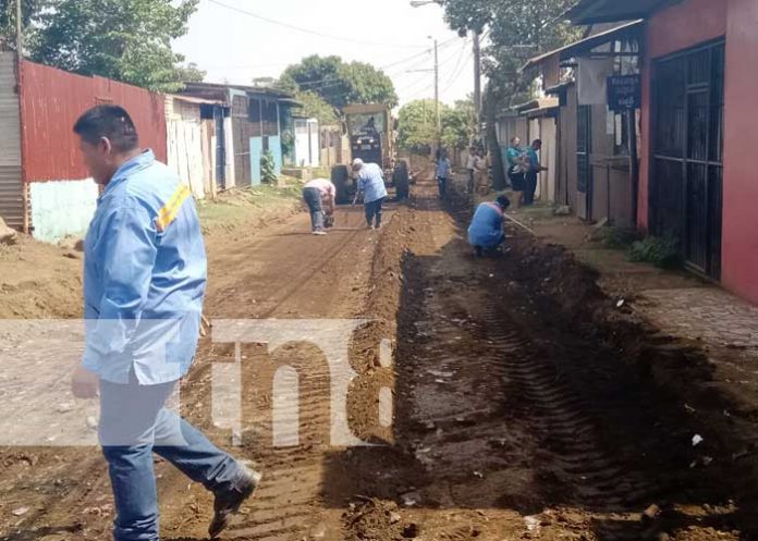 Foto: Mejoramiento vial en el barrio 30 de Mayo, Managua / TN8