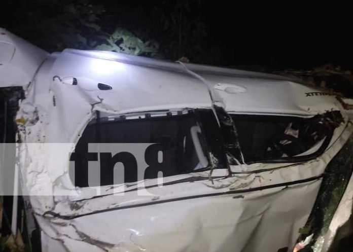 camioneta Brutal vuelco dejó varios lesionados en Villa Sandino, Chontales