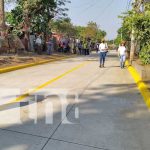 Barrio Hilario Sánchez, en Ciudad Sandino, con mejores calles de concreto Foto: Nuevas calles en el barrio Hilario Sánchez, en Ciudad Sandino / TN8