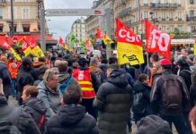 Salen a las calles de Francia nuevamente en protesta a la reforma jubilatoria