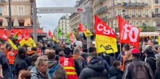 Salen a las calles de Francia nuevamente en protesta a la reforma jubilatoria