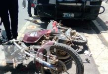 Muerte brutal de motociclista al ser embestido en Jinotepe, Carazo Foto: Brutal muerte de un hombre por microbús en Jinotepe / TN8