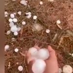 Apocalíptica tormenta de granizó tiñó de blanco el oeste de Arabia Saudita