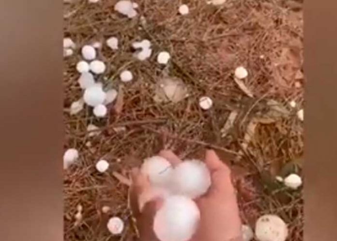 mundo2 Apocalíptica tormenta de granizó tiñó de blanco el oeste de Arabia Saudita