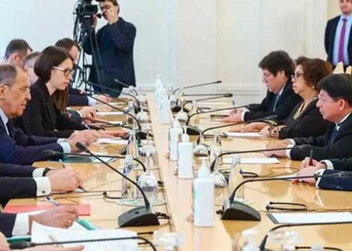 nica Delegación de Nicaragua en encuentro con Canciller de la Federación Rusa, Serguéi Lavrov