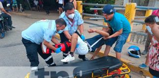 Colisión entre motos en el distrito VI de Managua