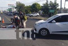 ¿No vio el rojo? Motociclista lesionado en sector de Altamira, Managua Foto: Anciano con lesiones serias tras accidente en Altamira, Managua / TN8