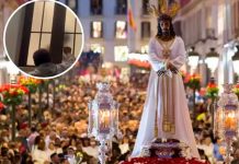 ¡Perdona a tu pueblo señor! Graban momento íntimo de pareja durante la procesión
