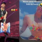 Anuel no halla como conquistar a la «bebecita»: La besó en pleno concierto Anuel loco de amor ‘besó’ a Karol G