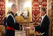 Embajador de Nicaragua presenta Cartas Credenciales al Rey Felipe VI