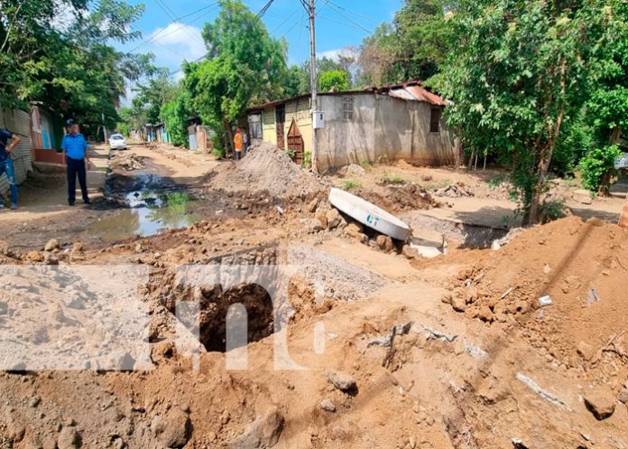 Avanza proyecto de Alcantarillado y aguas residuales en el barrio Marvin Marín en Managua