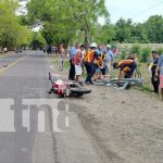 Fatal accidente vial cobró la vida de dos motociclistas en el Sauce, León