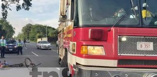 Foto: Ciclista brutalmente catapultado en accidente de tránsito en Diriamba / TN8