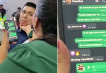 Chavala guarda al "querido" como "pestañas" y su jaño se entera