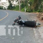 Motociclista grave tras sufrir fuerte accidente en la Isla de Ometepe Foto> Motociclista grave tras sufrir fuerte accidente en la Isla de Ometepe / TN8