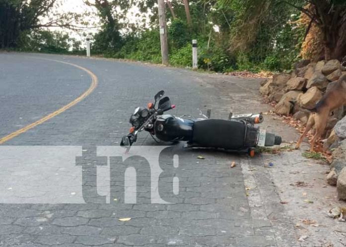 Foto> Motociclista grave tras sufrir fuerte accidente en la Isla de Ometepe / TN8