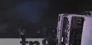 Fallas mecánicas provocan vuelco de camión en Murra, Nueva Segovia