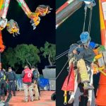 Personas quedan atrapadas en un juego mecánico de Metepec (Video) Personas quedan atrapadas en un juego mecánico de Metepec (Video)