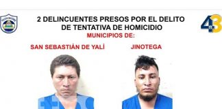 Policía pone tras las rejas a sujetos en Jinotega y Matagalpa