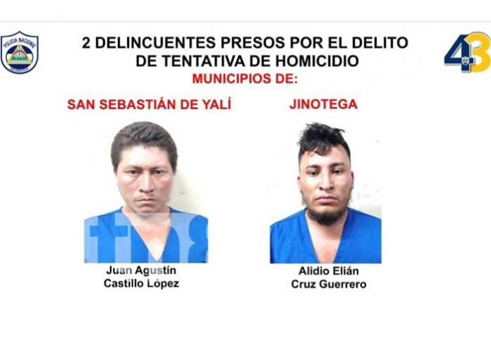 Policía pone tras las rejas a sujetos en Jinotega y Matagalpa