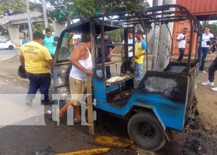 Foto: Caponero se queda a pie tras arder su medio de transporte en Ayapal / TN8