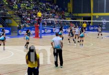 Realizan semifinal de voleibol femenino en el Polideportivo España, Managua Foto: Realizan semifinal de voleibol femenino en el Polideportivo España, Managua / TN8