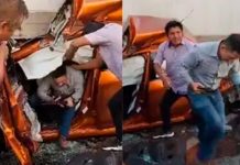 Hombre sale ileso al ser aplastado por un tráiler (VIDEO) Hombre sale ileso al ser aplastado por un tráiler (VIDEO)
