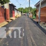 Nuevas calles embellecen el barrio Américas I en Managua Foto: Alcaldía de Managua sigue con proyectos de calles en barrios / TN8