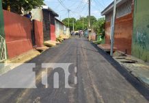 Nuevas calles embellecen el barrio Américas I en Managua Foto: Alcaldía de Managua sigue con proyectos de calles en barrios / TN8
