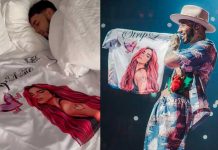 Anuel no para de hacer el ridículo y busca a toda costa tener a «La Bichota» A Anuel AA le regalan camisas con el rostro de Karol G