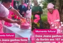 Abuelita celebra sus 107 años con temática de Barbie