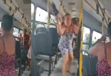 VIDEO: En pleno bus mujeres se les mete el «chucky» y se dan con paraguas y bastón Mujeres se dan con paragua y bastón