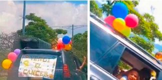  Niño vence el cáncer y familia lo celebra con caravana 