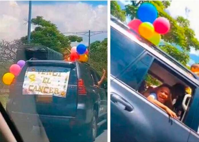  Niño vence el cáncer y familia lo celebra con caravana 