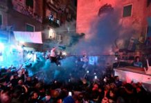 ¡Silbatazo sangriento en Italia! Un muerto en las celebraciones del Nápoles