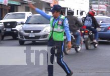 Mayor presencia policial en semáforos y lugares concurridos de Matagalpa Foto: Presencia policial en calles de Matagalpa / TN8
