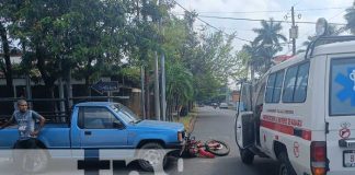 Foto: Escena de accidente de tránsito en sector de Plaza España, Managua / TN8