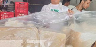 Foto: Puesto de venta de queso en el Mercado Iván Montenegro / TN8