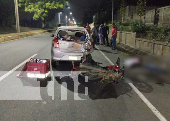 Foto: Repartidor de comidas muere al accidentarse en Carretera Masaya-Managua / TN8