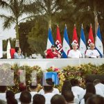 Foto: Presidente Daniel Ortega en acto por entrega de nuevos buses rusos / TN8