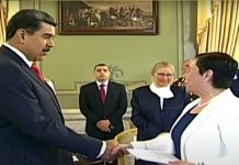 Daysi Torres entrega cartas credenciales al presidente de Venezuela, Nicolás Maduro Foto: Daysi Torres entrega cartas credenciales al Presidente de Venezuela, Nicolás Maduro