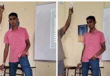 Con suero se fue: A pesar de estar enfermo un joven cumple con su exposición A pesar de estar enfermo un joven cumple con su exposición