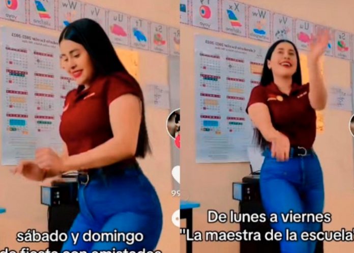 Viral: Maestra exhibe lo que hace fines de semana frente al pizarrón
