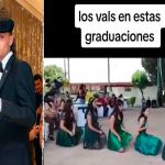 ¡Peso Pluma hasta en las graduaciones! De locura, jóvenes bailan vals