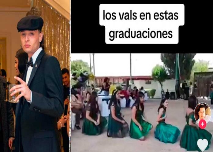 ¡Peso Pluma hasta en las graduaciones! De locura, jóvenes bailan vals