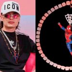 Le peinaron en su cara a Peso Pluma su cadena carísima de Spiderman Le peinaron en su cara a Peso Pluma su cadena carísima de Spiderman